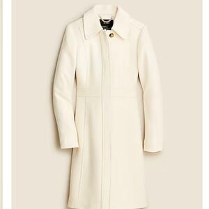 Vintage white, New lady day top coat in Italian double cloth wool